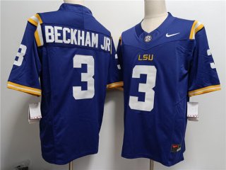 LSU Tigers #3 Odell Beckham Jr. Blue Stitched Jersey