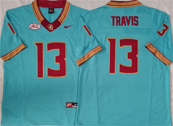 Florida State Seminoles #13 Jordan Travis Teal 2023 F.U.S.E Stitched Jersey