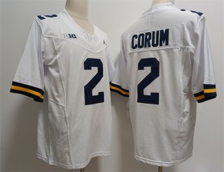 Michigan Wolverines #2 CORUM White 2023 F.U.S.E. Stitched Jersey