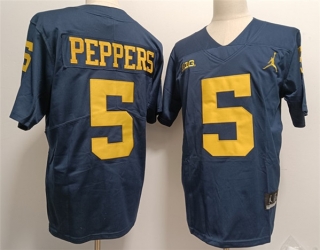 Michigan Wolverines #5 Jabrill Peppers Navy Stitched Jersey