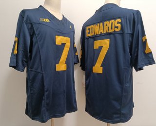 Michigan Wolverines #7 Donovan Edwards 2023 F.U.S.E. Navy Stitched Jersey