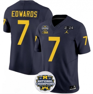 Michigan Wolverines #7 Donovan Edwards 2024 F.U.S.E. Navy National Championship