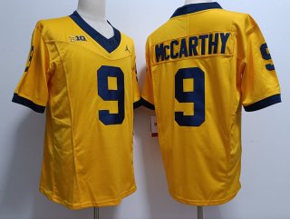 Michigan Wolverines #9 J.J. McCarthy gold Stitched Jersey