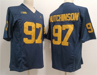 Michigan Wolverines #97 Aidan Hutchinson 2023 F.U.S.E. Navy Stitched Jersey