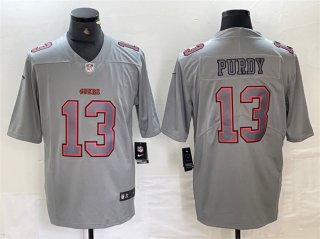 San Francisco 49ers #13 Brock Purdy Gray Atmosphere Fashion Football Stitched Jersey