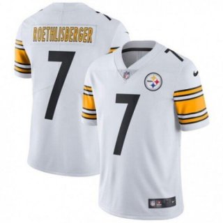 Youth Pittsburgh Steelers #7 Ben Roethlisberger White Vapor Untouchable Limited Stitched