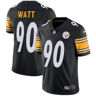 Youth Pittsburgh Steelers #90 T.J. Watt Black Vapor Untouchable Limited Stitched