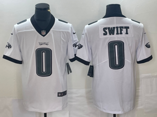 Philadelphia Eagles #0 D'Andre Swift White Vapor Limited Stitched Football Jersey