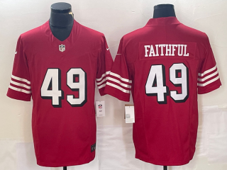 San Francisco 49ers #49 Faithful New Red 2023 F.U.S.E. Vapor Untouchable Limited