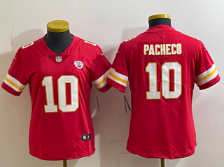 Women Kansas City Chiefs #10 Isiah Pacheco Red Vapor Stitched Jersey(Run Small)