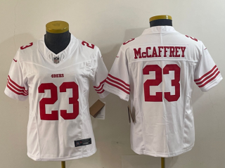 Women San Francisco 49ers #23 Christian McCaffrey White 2023 F.U.S.E. Vapor Untouchable