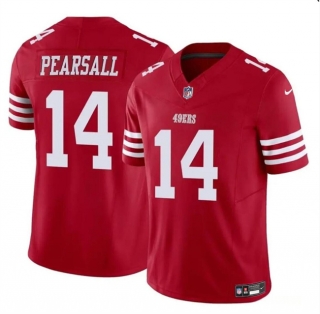 San Francisco 49ers #14 Ricky Pearsall Red 2024 Draft F.U.S.E. Vapor Untouchable