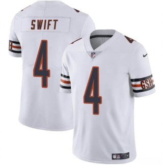 Chicago Bears #4 D’Andre Swift White Vapor Football Stitched Jersey