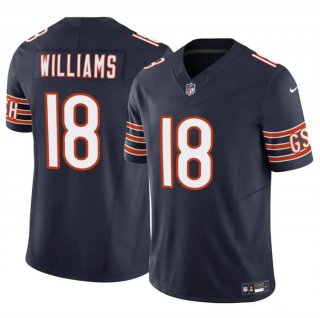 Chicago Bears #18 Caleb Williams Navy 2024 Draft F.U.S.E. Vapor Football Stitched
