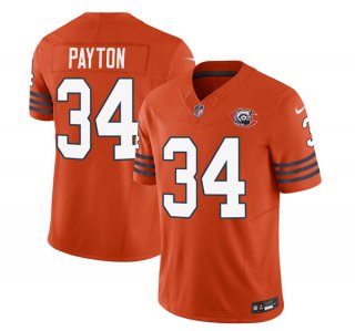 Chicago Bears #34 Walter Payton Orange 2023 F.U.S.E. Throwback Limited Football