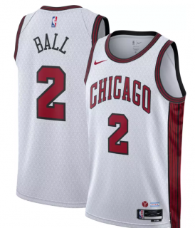 Chicago Bulls #2 Lonzo Ball White 2022-23 City Edition Stitched Basketball Jersey - 副本