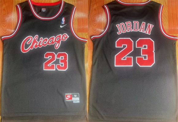 Chicago Bulls #23 Michael Jordan Black Stitched Jersey