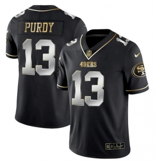San Francisco 49ers #13 Brock Purdy Black Gold Stitched Jersey