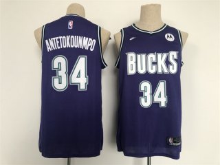 Milwaukee Bucks #34 Giannis Antetokounmpo Black Stitched Basketball Jersey