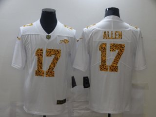 Buffalo Bills #17 Josh Allen 2020 White Leopard Print Fashion Limited Football Stitched