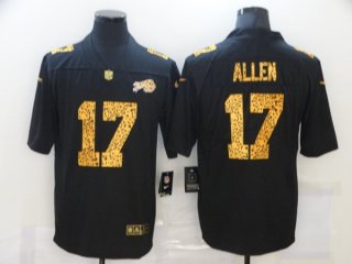 Buffalo Bills #17 Josh Allen 2020 Black Leopard Print Fashion Limited Football Stitched