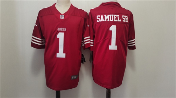 San Francisco 49ers #1 Deebo Samuel Red Vapor Untouchable Limited Football
