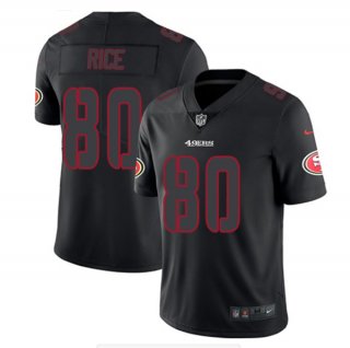 San Francisco 49ers #80 Jerry Rice Black Impact Limited Stitched Jersey