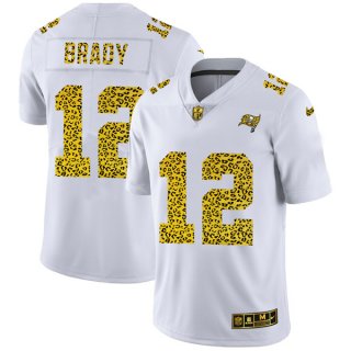 Tampa Bay Buccaneers #12 Tom Brady 2020 White Leopard Print Fashion Limited