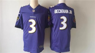 Baltimore Ravens #3 Odell Beckham Jr. Purple 2023 F.U.S.E. Vapor Untouchable