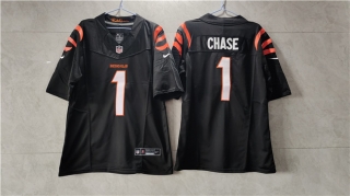 Cincinnati Bengals #1 Ja'Marr Chase Black 2023 F.U.S.E. Vapor Untouchable