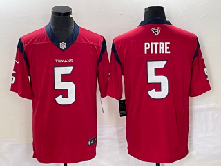 Houston Texans #5 Jalen Pitre Red Vapor Untouchable Limited Stitched Jersey