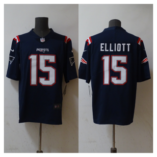 New England Patriots #15 Ezekiel Elliott Navy Vapor Untouchable Stitched Football