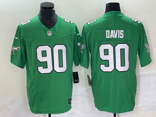 Philadelphia Eagles #90 Jordan Davis Green 2023 F.U.S.E. Vapor