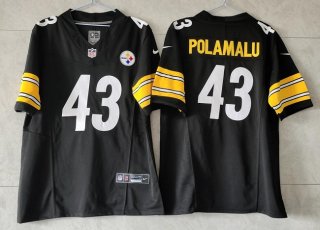 Pittsburgh Steelers #43 Troy Polamalu Black 2023 F.U.S.E. Vapor Untouchable