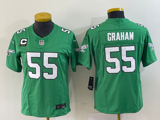 Youth Philadelphia Eagles #55 Brandon Graham Green 2023 F.U.S.E. With C Patch Stitched