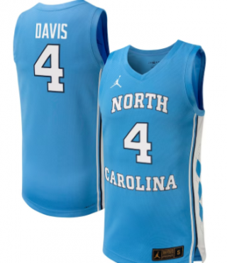 RJ Davis North Carolina Tar Heels Jordan jersey