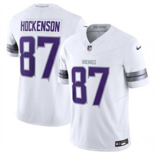 Minnesota Vikings #87 T.J. Hockenson White F.U.S.E. Winter Warrior Limited Football Stitched