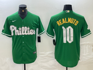 Philadelphia Phillies #10 Green Cool Base Stitched Baseball Jersey