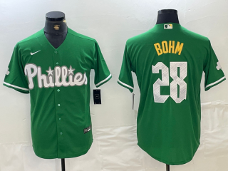 Philadelphia Phillies #28 Bohm Green Cool Base Stitched Baseball Jersey