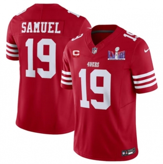 San Francisco 49ers #19 Deebo Samuel Red F.U.S.E. Super Bowl LVIII Patch And 1-