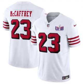 San Francisco 49ers #23 Christian McCaffrey New White F.U.S.E. Super Bowl LVIII Patch