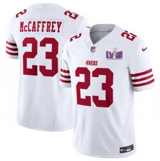 San Francisco 49ers #23 Christian McCaffrey White F.U.S.E. Super Bowl LVIII Patch