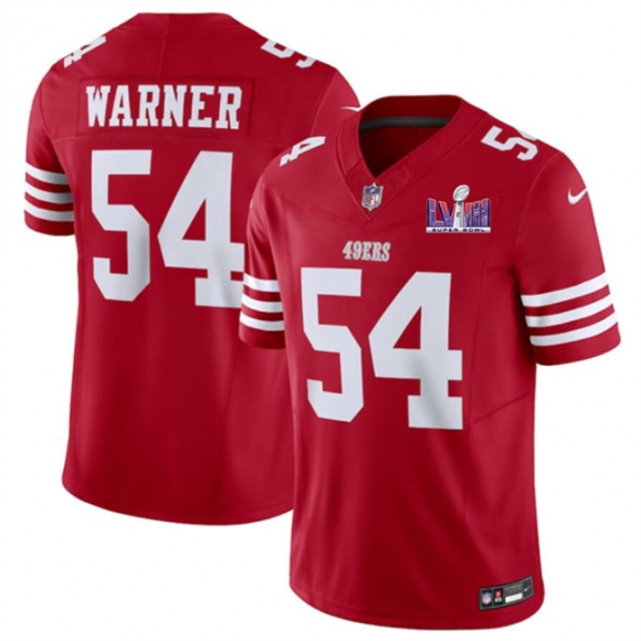 San Francisco 49ers #54 Fred Warner Red F.U.S.E. Super Bowl LVIII Patch Vapor