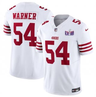San Francisco 49ers #54 Fred Warner White F.U.S.E. Super Bowl LVIII Patch Vapor