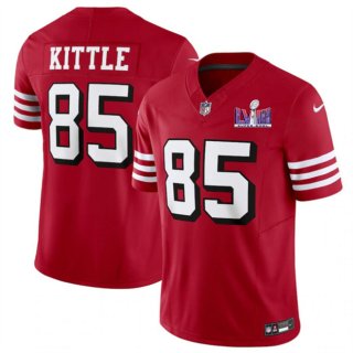San Francisco 49ers #85 George Kittle New Red F.U.S.E. Super Bowl LVIII Patch Vapor