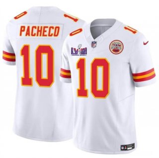 Kansas City Chiefs #10 Isiah Pacheco White F.U.S.E. Super Bowl LVIII Patch Vapor