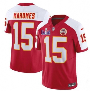 Kansas City Chiefs #15 Patrick Mahomes Red White F.U.S.E. Super Bowl LVIII Patch