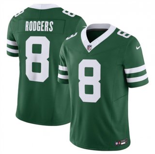 New York Jets #8 Aaron Rodgers Green 2024 F.U.S.E. Vapor Limited Football Stitched