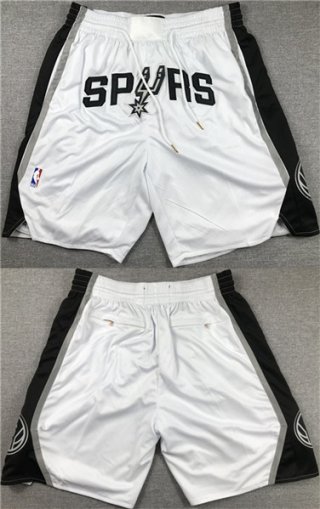 San Antonio Spurs White Shorts (Run Small)