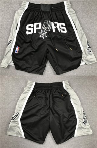 San Antonio Spurs Black Shorts (Run Small)